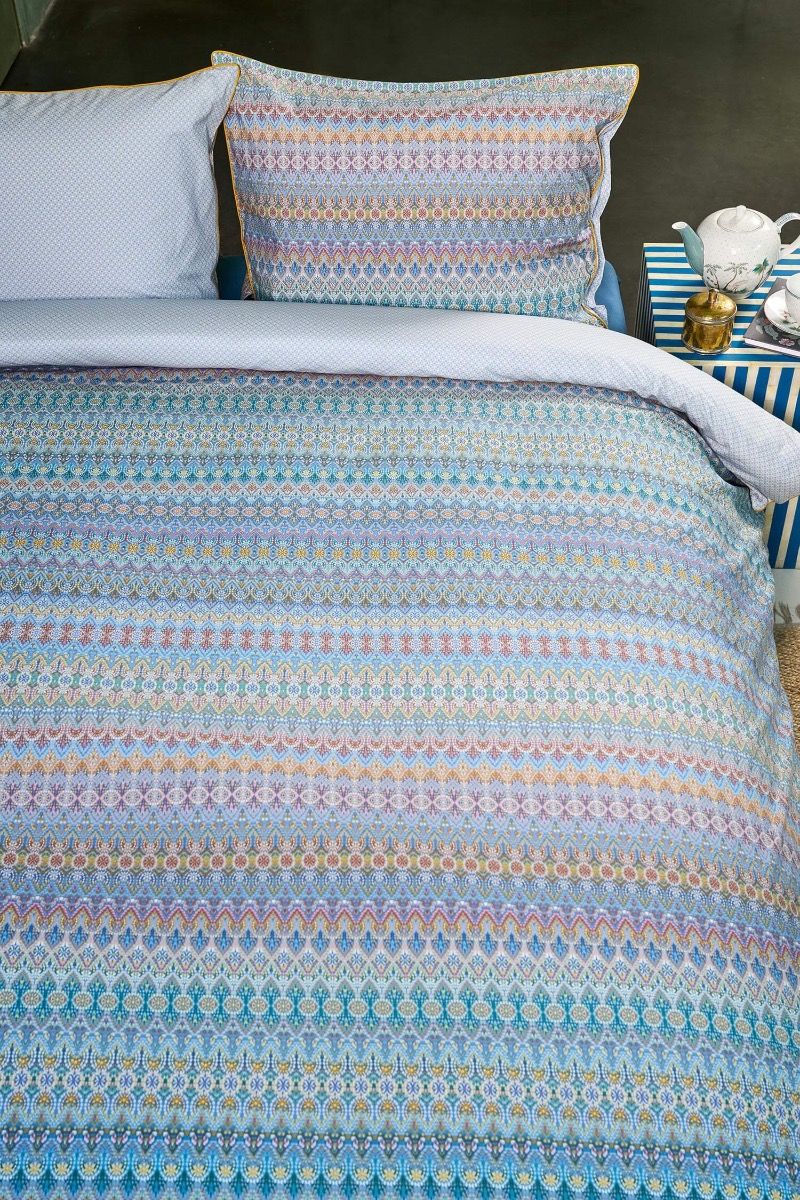 Pip Studio Ashanti Blue – Παπλωματοθήκη 220×260 cm + 2 Μαξιλαροθήκες