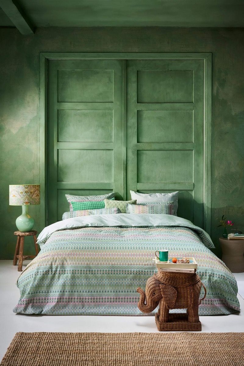 Pip Studio Ashanti Green – Παπλωματοθήκη 220×260 cm + 2 Μαξιλαροθήκες