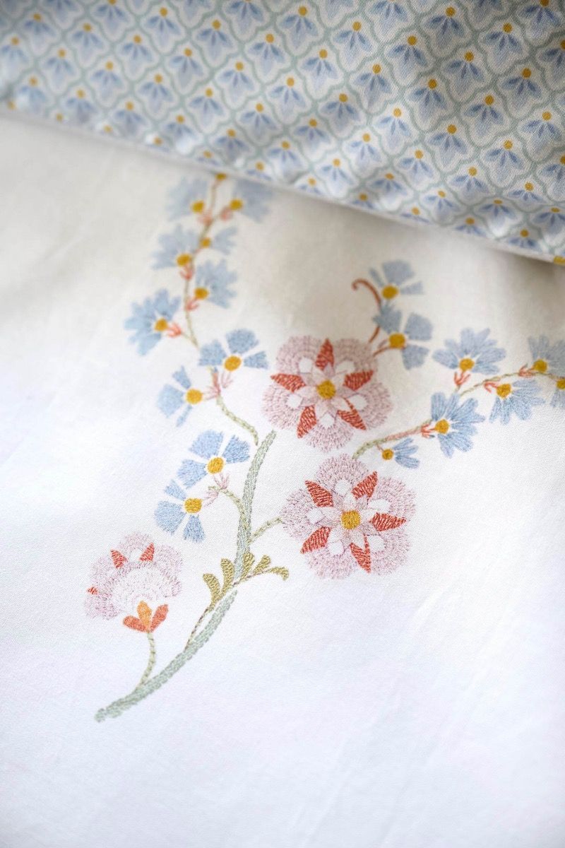 Pip Studio Blossom Chique White – Παπλωματοθήκη 220×260 cm + 2 Μαξιλαροθήκες