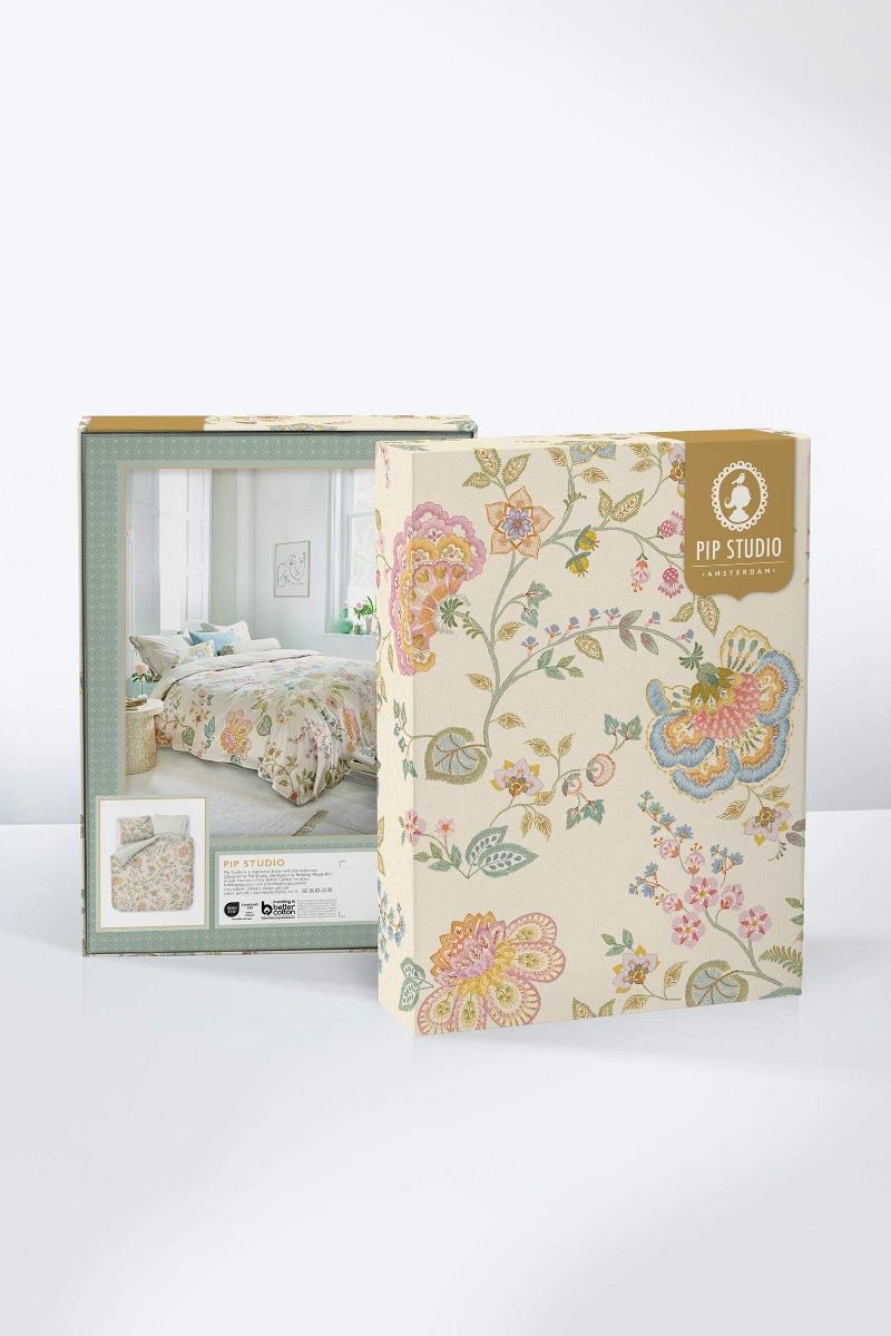 Pip Studio Buenas Tardes Off-White – Παπλωματοθήκη 220×260 cm + 2 Μαξιλαροθήκες