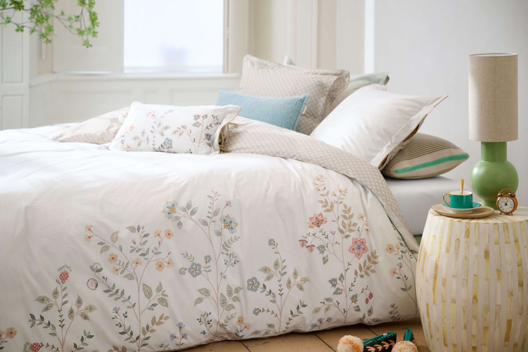 Pip Studio Campo de Flores Off-White – Παπλωματοθήκη 220×260 cm + 2 Μαξιλαροθήκες