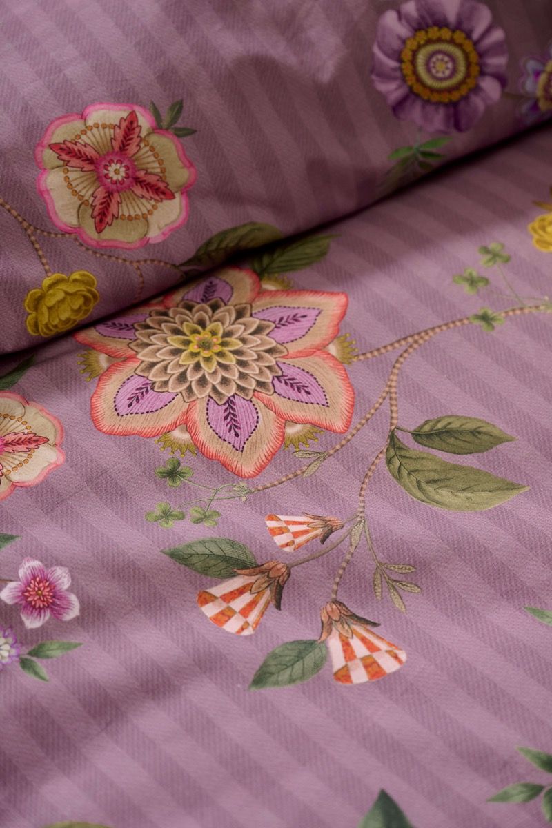 Pip Studio Flores Bailando Purple – Παπλωματοθήκη 220×260 cm + 2 Μαξιλαροθήκες
