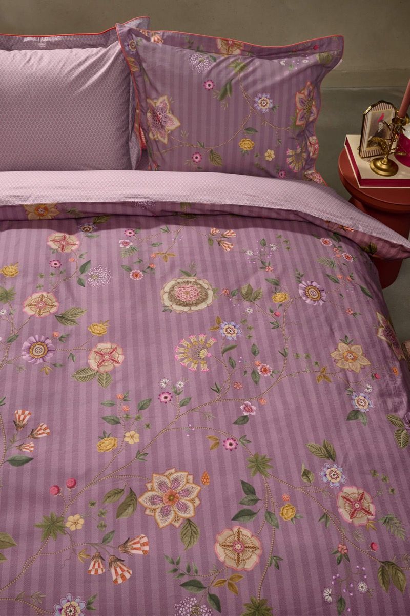 Pip Studio Flores Bailando Purple – Παπλωματοθήκη 220×260 cm + 2 Μαξιλαροθήκες