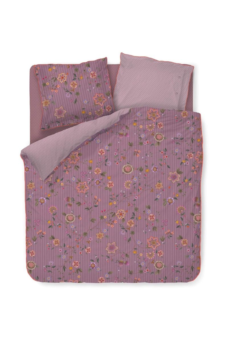 Pip Studio Flores Bailando Purple – Παπλωματοθήκη 220×260 cm + 2 Μαξιλαροθήκες