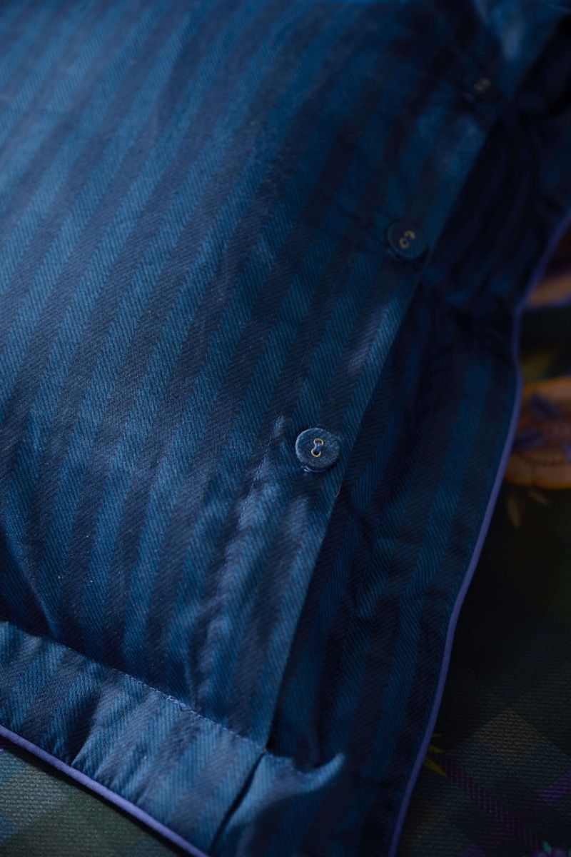 Pip Studio Flores Felices Dark Blue – Παπλωματοθήκη 220×260 cm + 2 Μαξιλαροθήκες