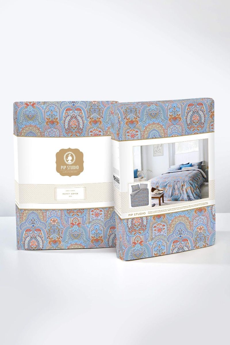 Pip Studio Jabali Flower Blue – Παπλωματοθήκη 220×260 cm + 2 Μαξιλαροθήκες