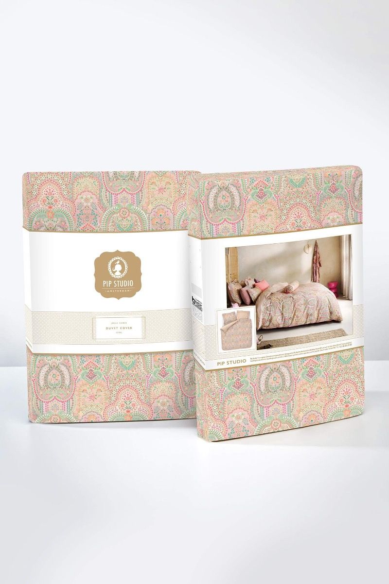 Pip Studio Jabali Flower Coral – Παπλωματοθήκη 220×260 cm + 2 Μαξιλαροθήκες