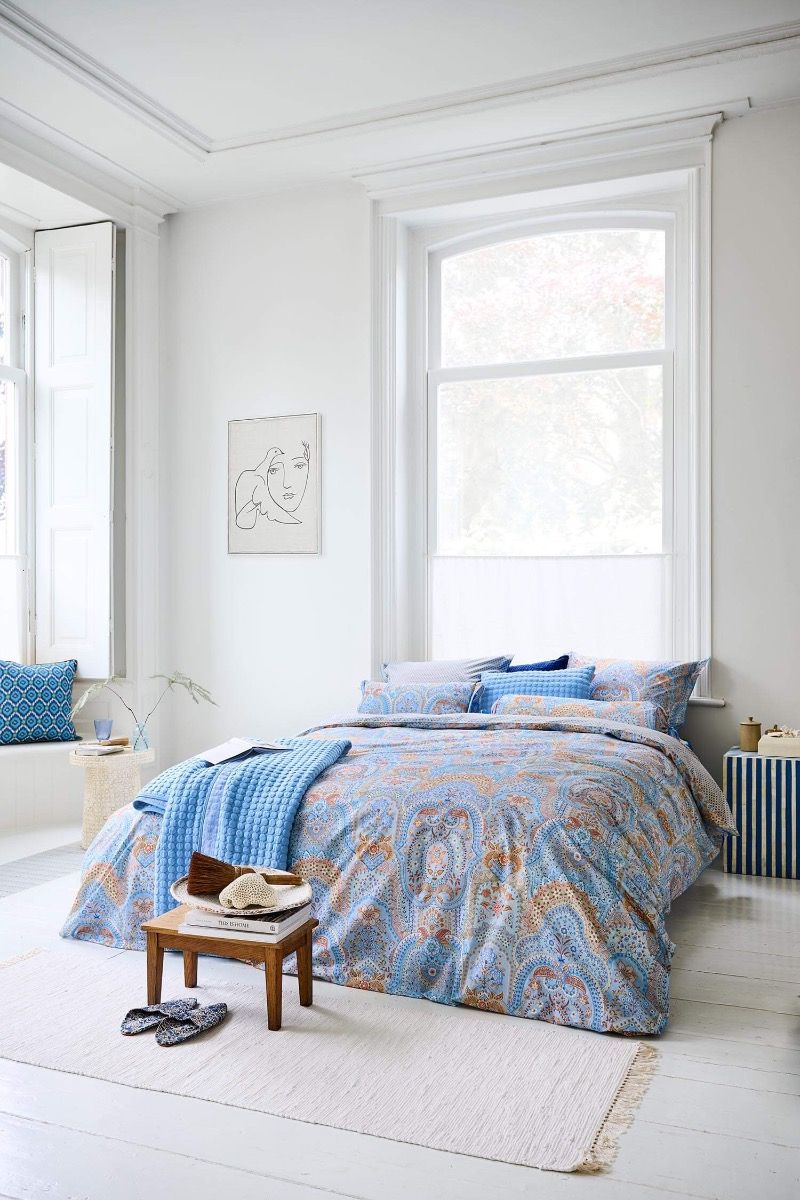 Pip Studio Jabali Flower Blue – Παπλωματοθήκη 220×260 cm + 2 Μαξιλαροθήκες