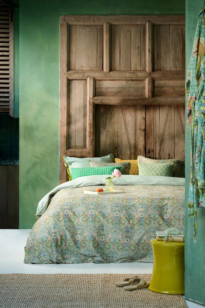 Pip Studio Kikoy Green – Παπλωματοθήκη 220×260 cm + 2 Μαξιλαροθήκες