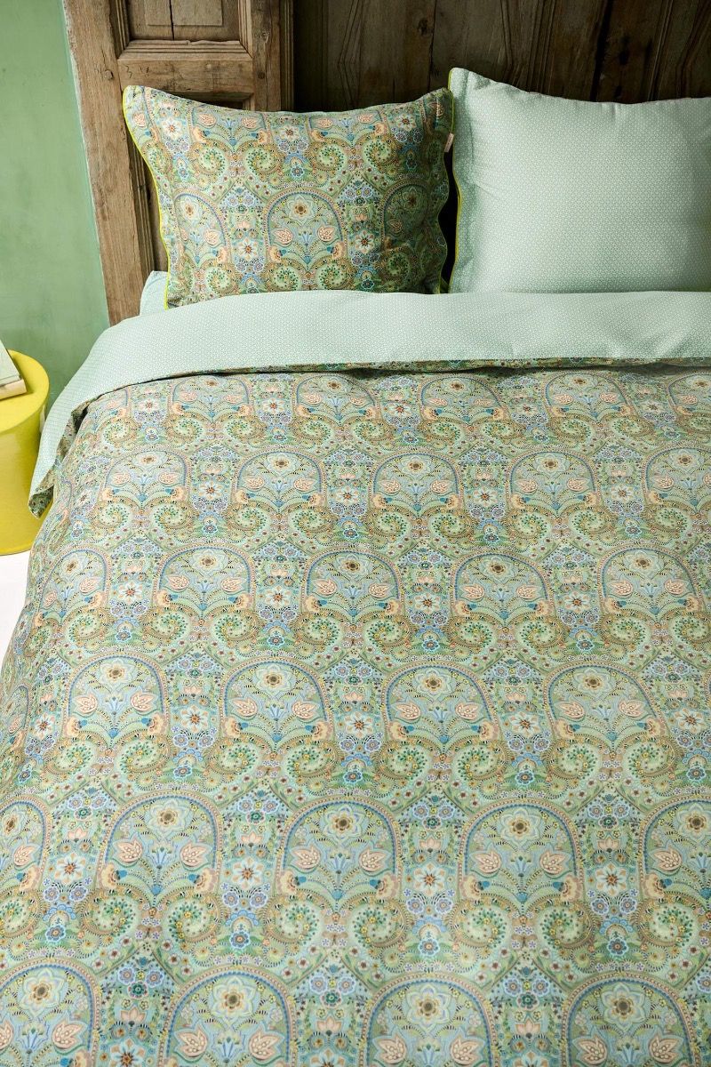 Pip Studio Kikoy Green – Παπλωματοθήκη 220×260 cm + 2 Μαξιλαροθήκες