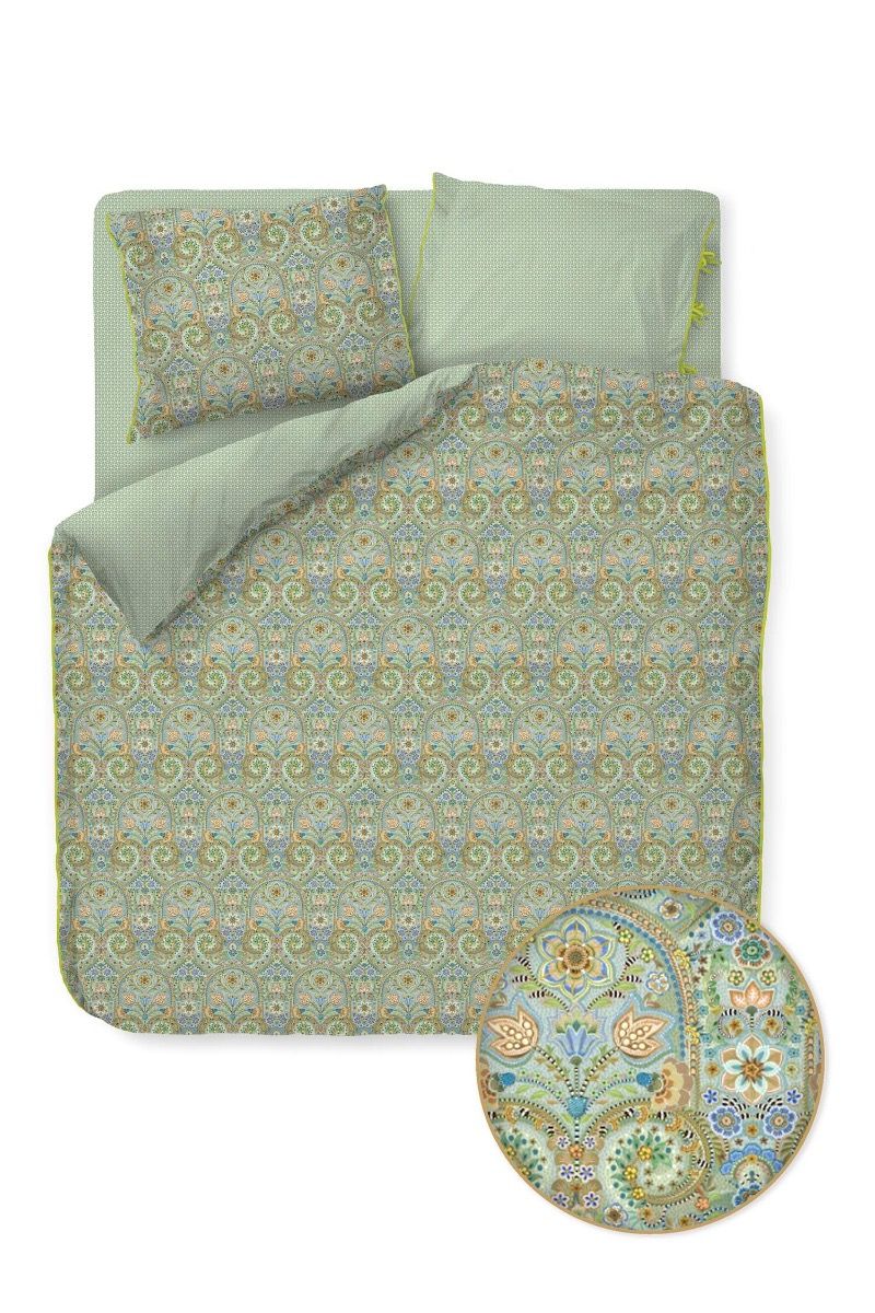 Pip Studio Kikoy Green – Παπλωματοθήκη 220×260 cm + 2 Μαξιλαροθήκες