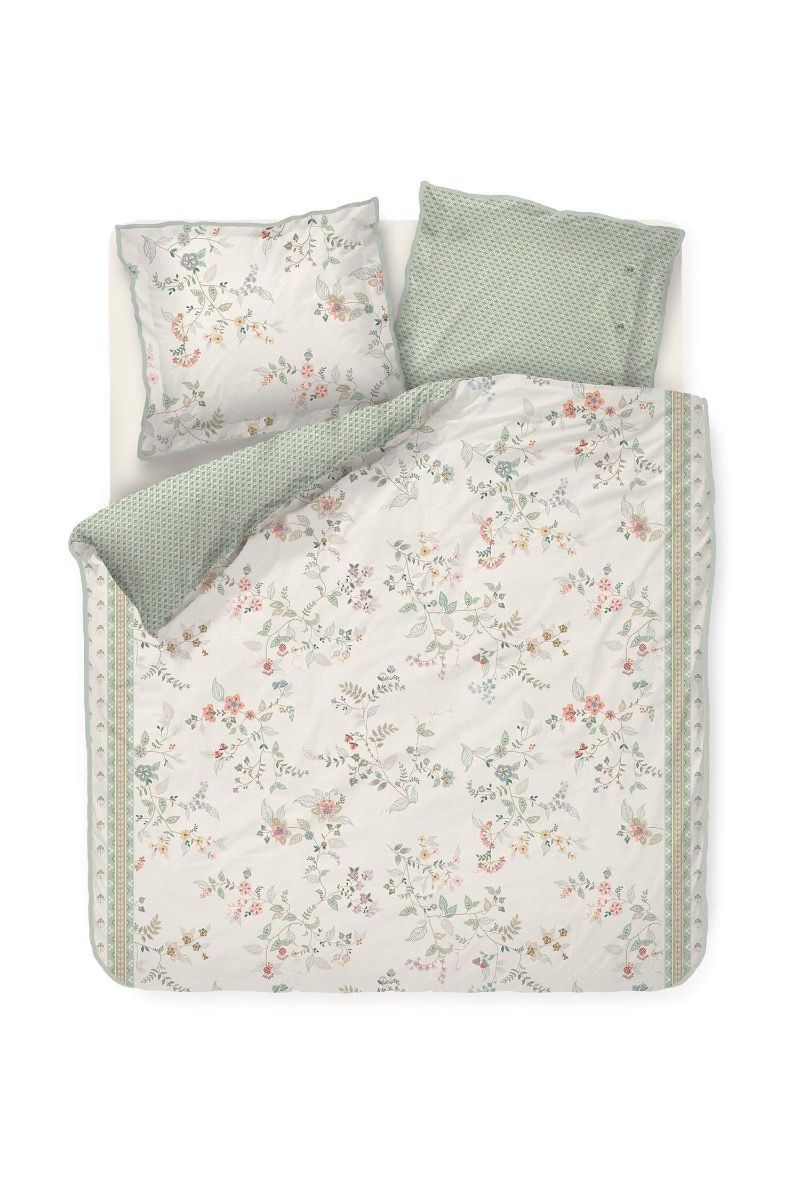 Pip Studio Kili Flower White – Παπλωματοθήκη 220×260 cm + 2 Μαξιλαροθήκες