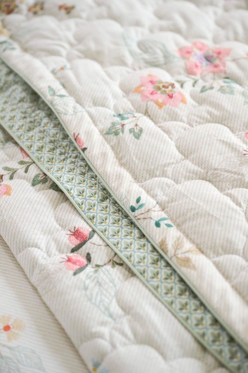 Pip Studio Kili Flower White – Κουβερλί 220×260 cm