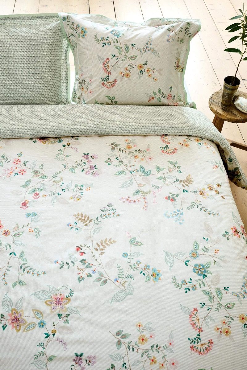 Pip Studio Kili Flower White – Παπλωματοθήκη 220×260 cm + 2 Μαξιλαροθήκες