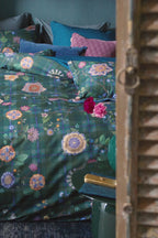 Pip Studio Flores Felices Dark Blue – Παπλωματοθήκη 220×260 cm + 2 Μαξιλαροθήκες