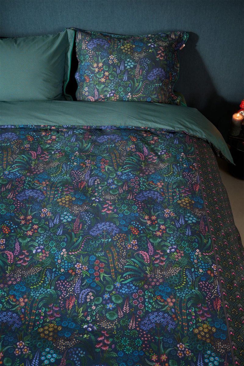 Pip Studio Querida Dark Blue – Παπλωματοθήκη 220×260 cm + 2 Μαξιλαροθήκες