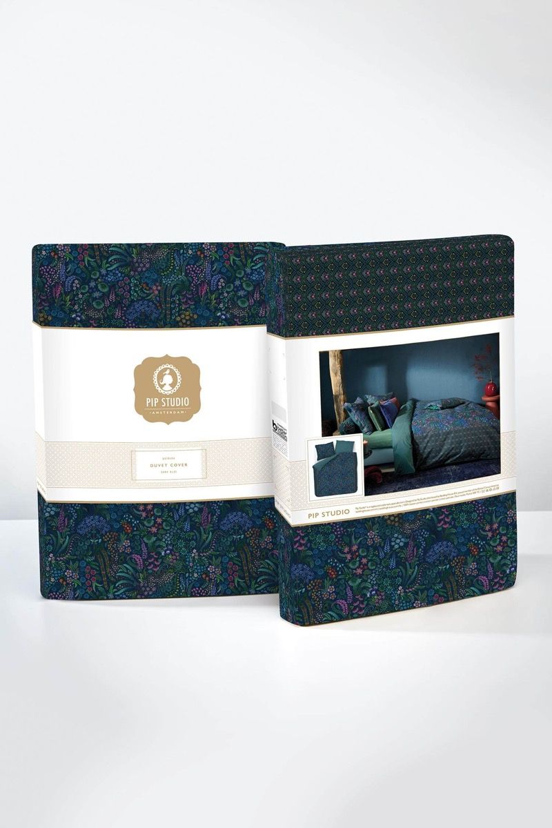 Pip Studio Querida Dark Blue – Παπλωματοθήκη 220×260 cm + 2 Μαξιλαροθήκες