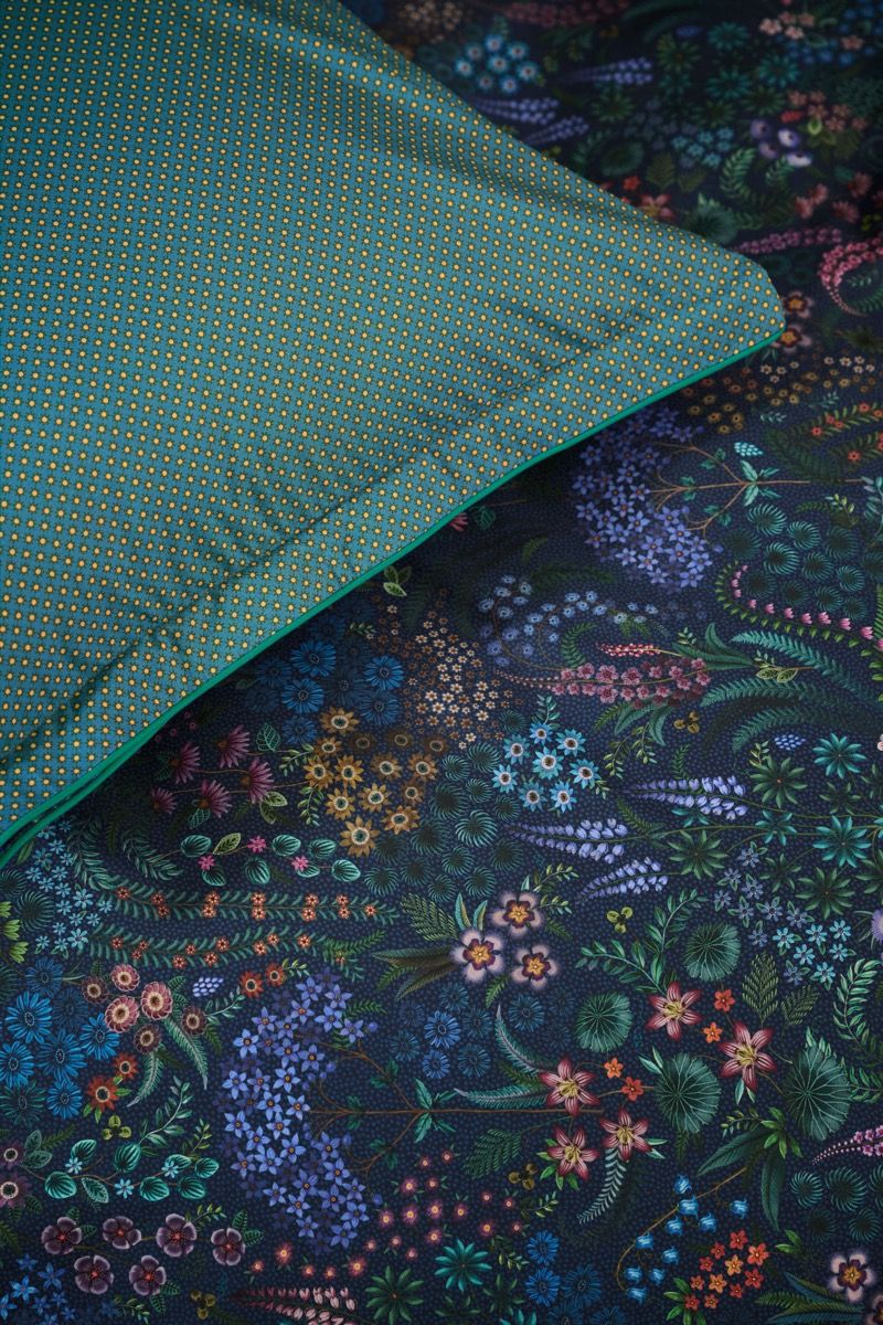 Pip Studio Querida Dark Blue – Παπλωματοθήκη 220×260 cm + 2 Μαξιλαροθήκες