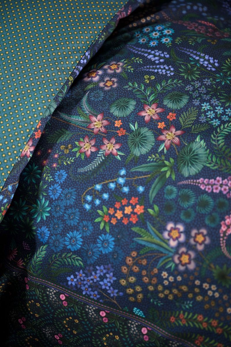 Pip Studio Querida Dark Blue – Παπλωματοθήκη 220×260 cm + 2 Μαξιλαροθήκες