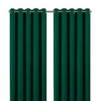 Valgreta Peacock Green Velvet Lined Eyelet Curtains – 228×228 cm (Ζεύγος)