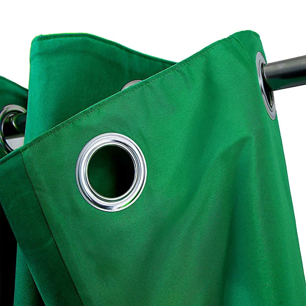 Valgreta Peacock Green Velvet Lined Eyelet Curtains – 228×228 cm (Ζεύγος)