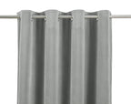 Valgreta Light Grey Velvet Lined Eyelet Curtains – Ζεύγος