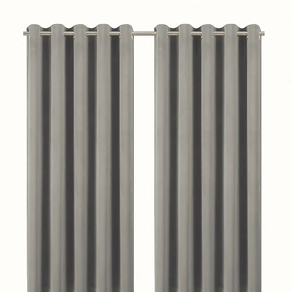 Valgreta Light Grey Velvet Lined Eyelet Curtains – Ζεύγος
