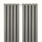 Valgreta Light Grey Velvet Lined Eyelet Curtains – Ζεύγος