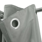 Valgreta Light Grey Velvet Lined Eyelet Curtains – Ζεύγος