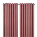 Valgreta Old Rose Velvet Lined Eyelet Curtains – 228×228 cm (Ζεύγος)
