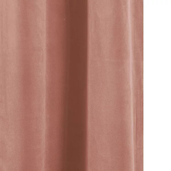 Valgreta Old Rose Velvet Lined Eyelet Curtains – 228×228 cm (Ζεύγος)